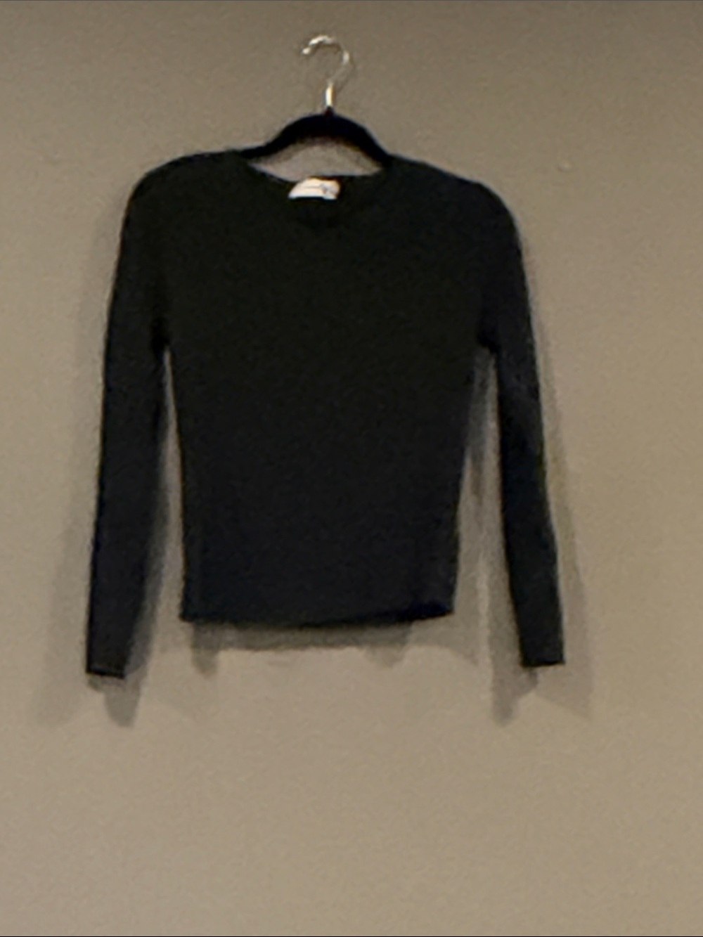 Women’s Black Crewneck Long-Sleeve Sweater